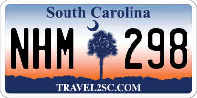 SC license plate NHM298