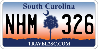 SC license plate NHM326