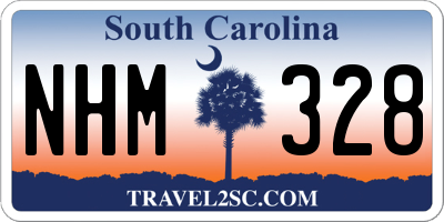 SC license plate NHM328