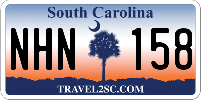 SC license plate NHN158