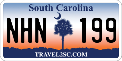 SC license plate NHN199