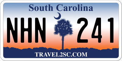 SC license plate NHN241