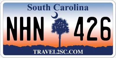 SC license plate NHN426