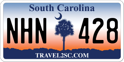 SC license plate NHN428