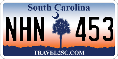 SC license plate NHN453