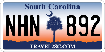 SC license plate NHN892