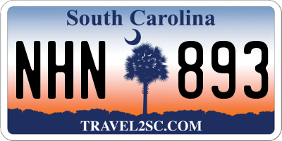 SC license plate NHN893