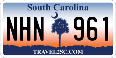SC license plate NHN961