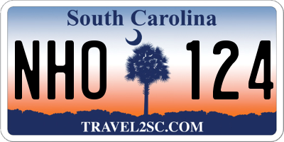 SC license plate NHO124