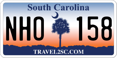 SC license plate NHO158