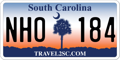SC license plate NHO184