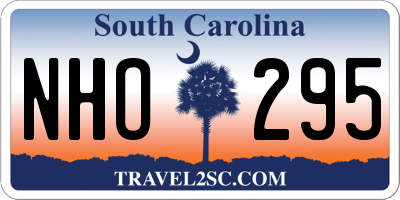 SC license plate NHO295