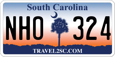 SC license plate NHO324