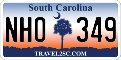 SC license plate NHO349