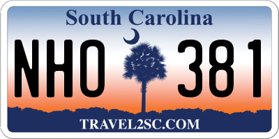 SC license plate NHO381