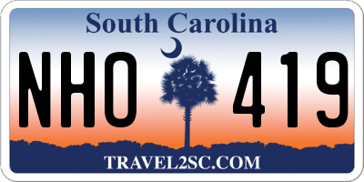 SC license plate NHO419