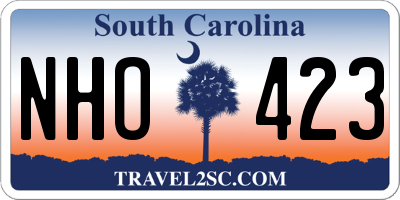 SC license plate NHO423