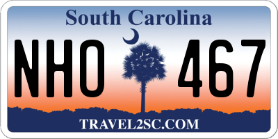 SC license plate NHO467