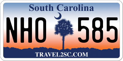 SC license plate NHO585