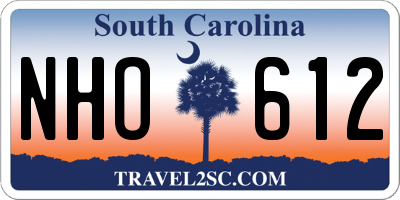 SC license plate NHO612