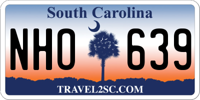 SC license plate NHO639