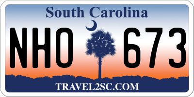 SC license plate NHO673