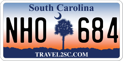 SC license plate NHO684