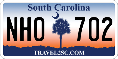 SC license plate NHO702