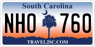 SC license plate NHO760