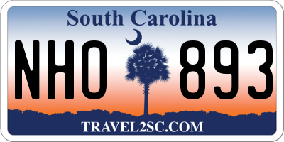 SC license plate NHO893