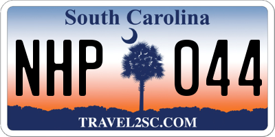 SC license plate NHP044