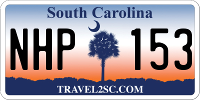 SC license plate NHP153