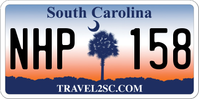 SC license plate NHP158