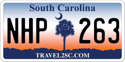 SC license plate NHP263