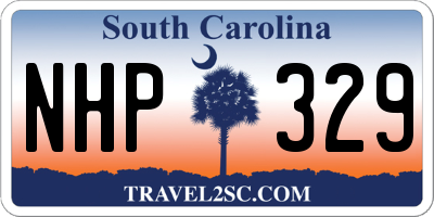 SC license plate NHP329