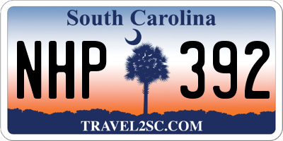 SC license plate NHP392