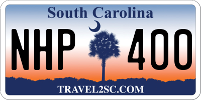 SC license plate NHP400