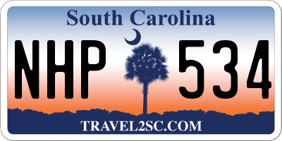 SC license plate NHP534