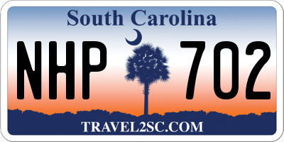 SC license plate NHP702