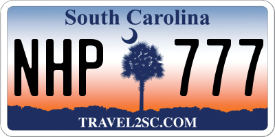 SC license plate NHP777