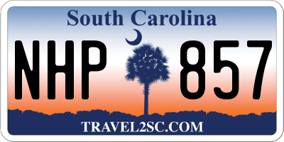SC license plate NHP857