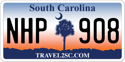 SC license plate NHP908