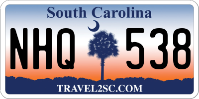 SC license plate NHQ538