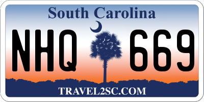 SC license plate NHQ669