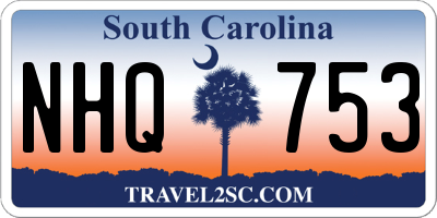 SC license plate NHQ753