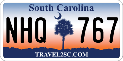 SC license plate NHQ767