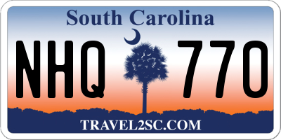 SC license plate NHQ770