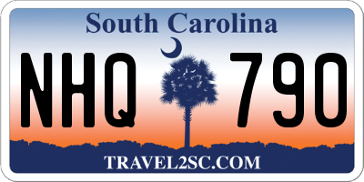 SC license plate NHQ790