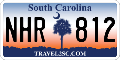 SC license plate NHR812