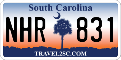 SC license plate NHR831